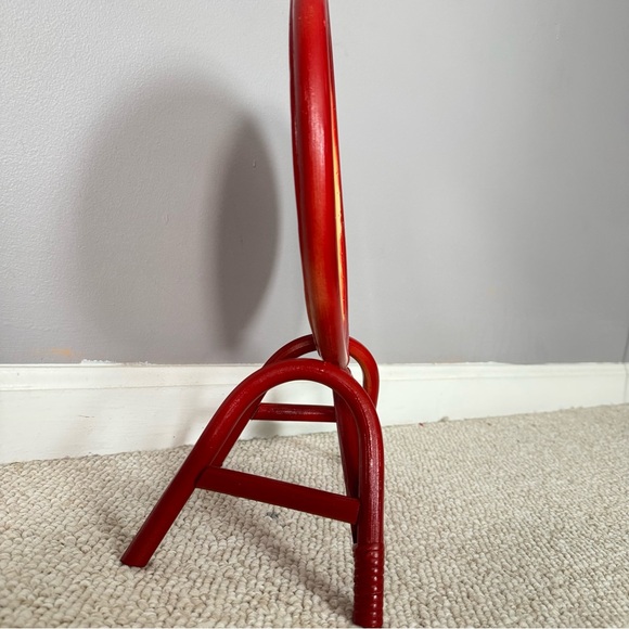 Red Round Raftan Mirror - Picture 2 of 2